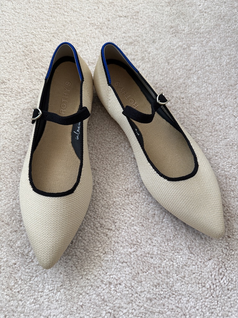 Rothy's The Point Mary Jane Ii In Sandstone In Size 8.5